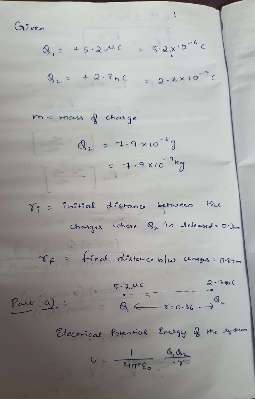 Physics homework question answer, step 1, image 1